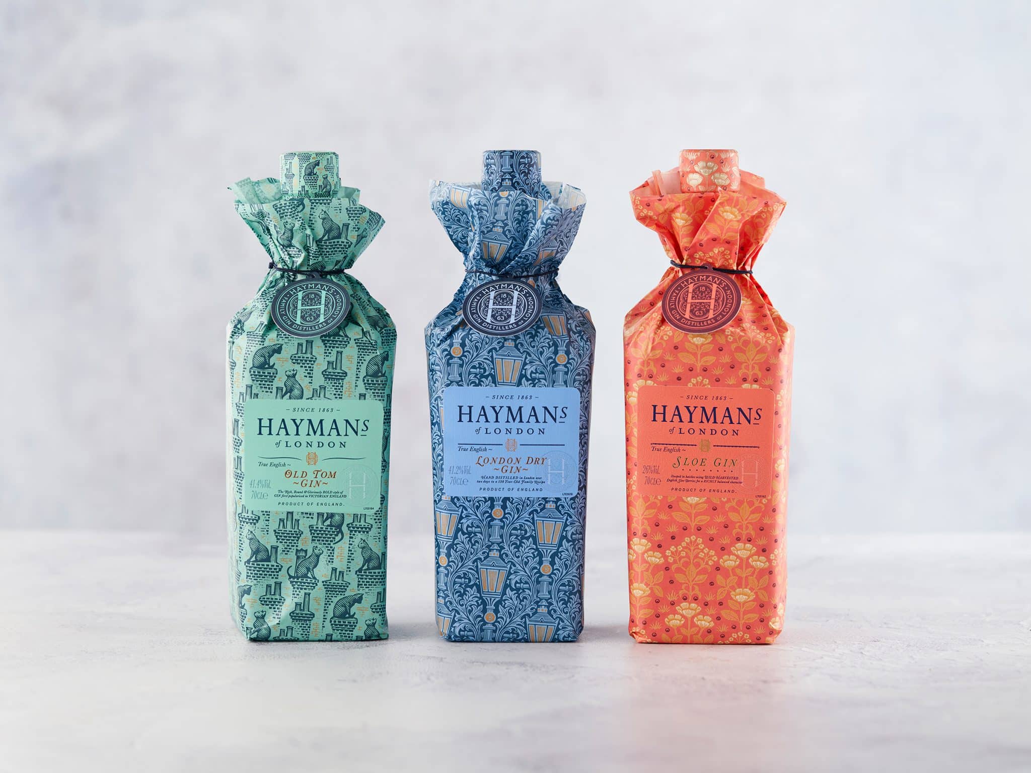 Trio-Wrapped wrapped gift gin