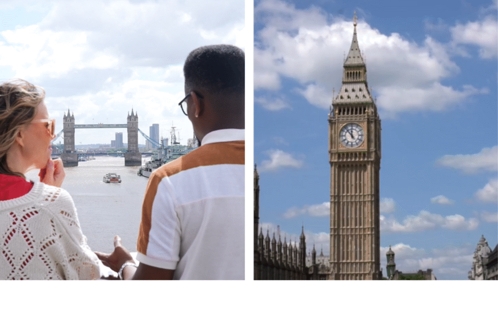 London bridge, couple, big ben view